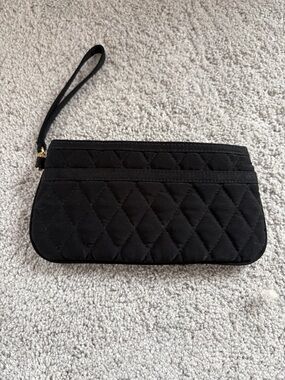 Vera Bradley Black Quilted Wristlet Clutch - Women's Bag